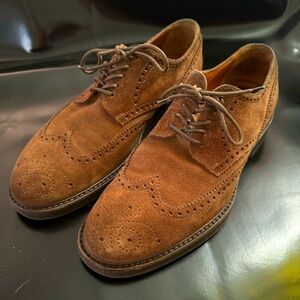 Pre Owned AQUATALIA Carson Waterproof  Brown Leather Suede Oxford Shoes Sz 10